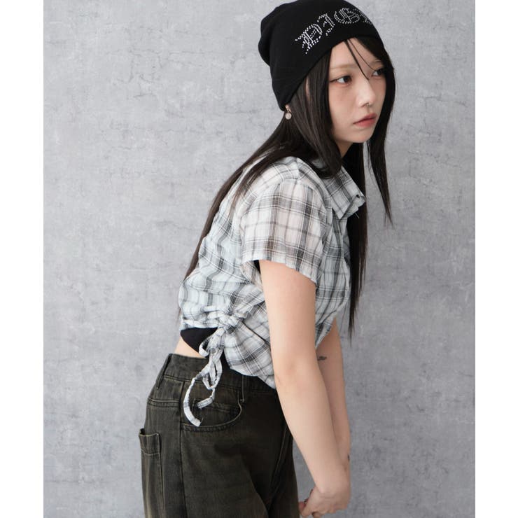 サイドドロストチェックシャツ | WEGO【WOMEN】 | 詳細画像9 