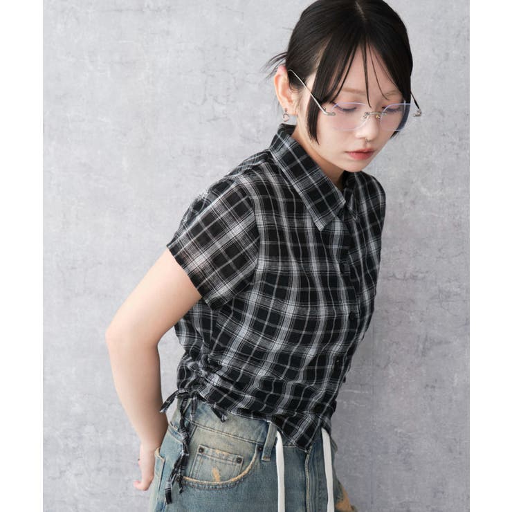 サイドドロストチェックシャツ | WEGO【WOMEN】 | 詳細画像13 