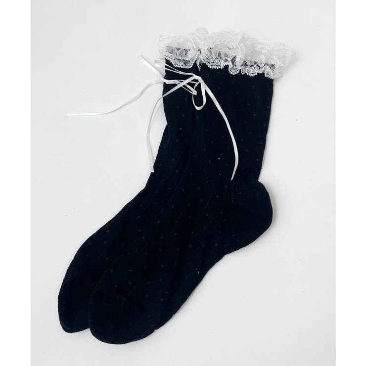 レース付きサテンリボンソックス | WEGO【WOMEN】 | 詳細画像4 