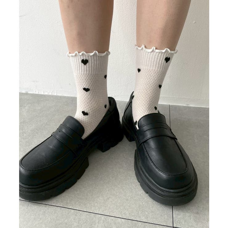 ハート総柄フリルソックス[品番：WG010095589]｜WEGO【WOMEN