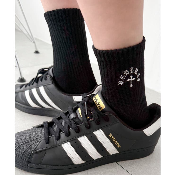 クロス刺繍ロゴソックス | WEGO【MEN】 | 詳細画像7 