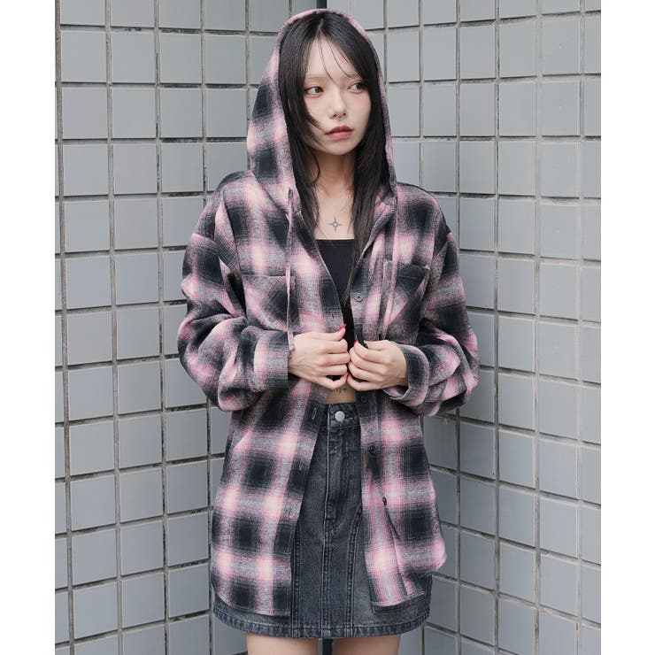 チェックフードBIGネルシャツ | WEGO【WOMEN】 | 詳細画像11 
