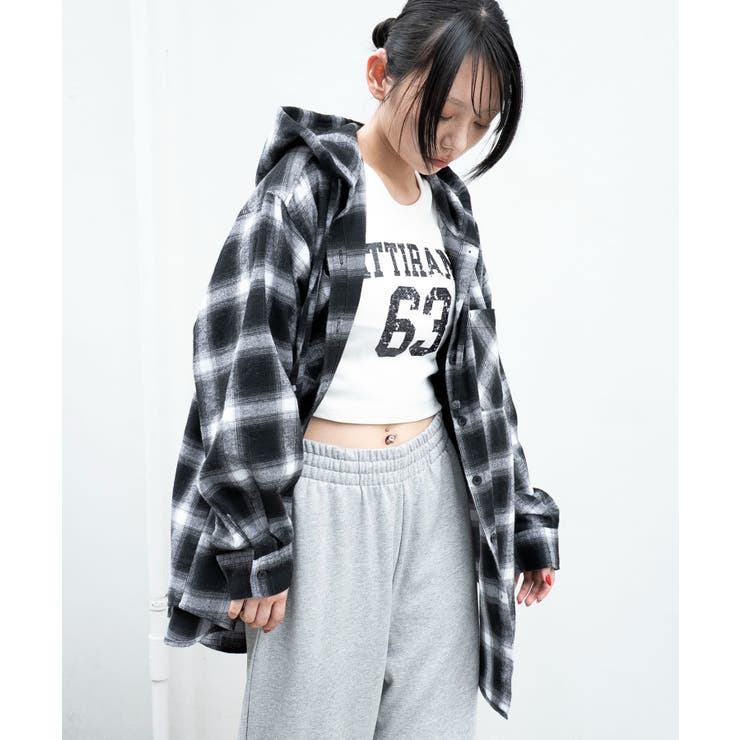 チェックフードBIGネルシャツ | WEGO【WOMEN】 | 詳細画像24 