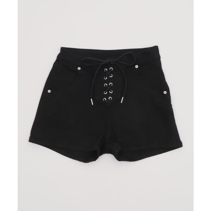 unknown グランジ レースアップ ミニ丈 デニムショートパンツ d.i.a unknown グランジ レースアップ ミニ丈 デニムショートパンツ d.i.a