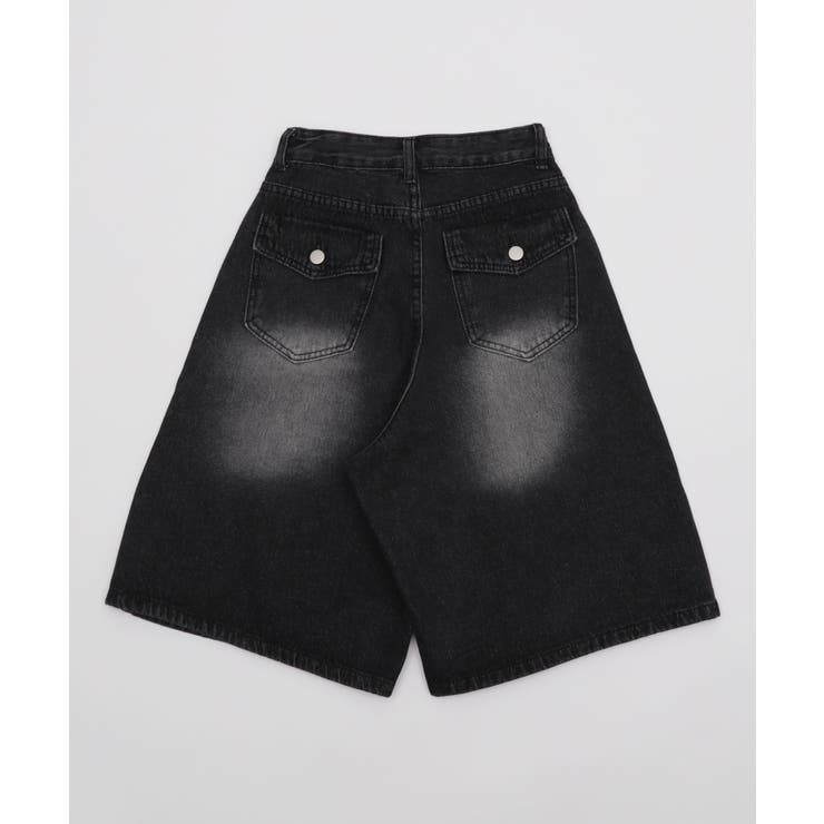 バックフラップポケットデニムハーフパンツ[品番：WG010095708