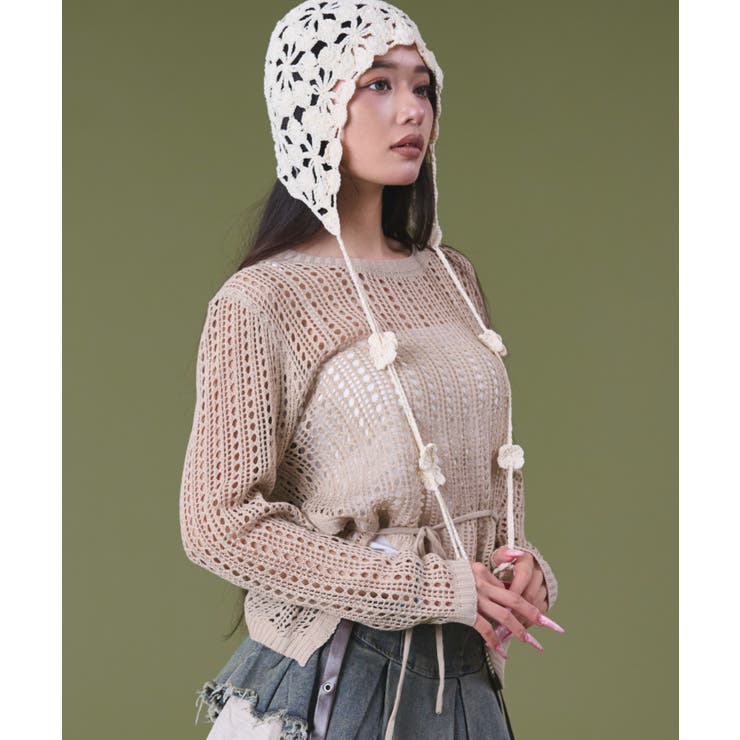 イレヘムオーバーメッシュニット | WEGO【WOMEN】 | 詳細画像5 