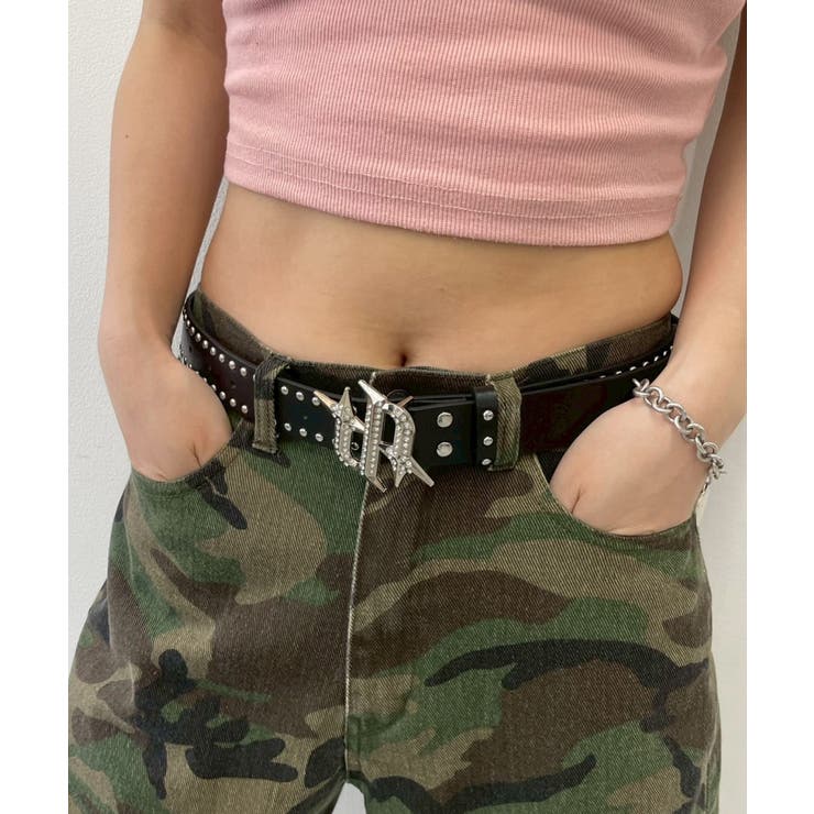 Lストーンモチーフバックルスタッズベルト | WEGO【WOMEN】 | 詳細画像1 