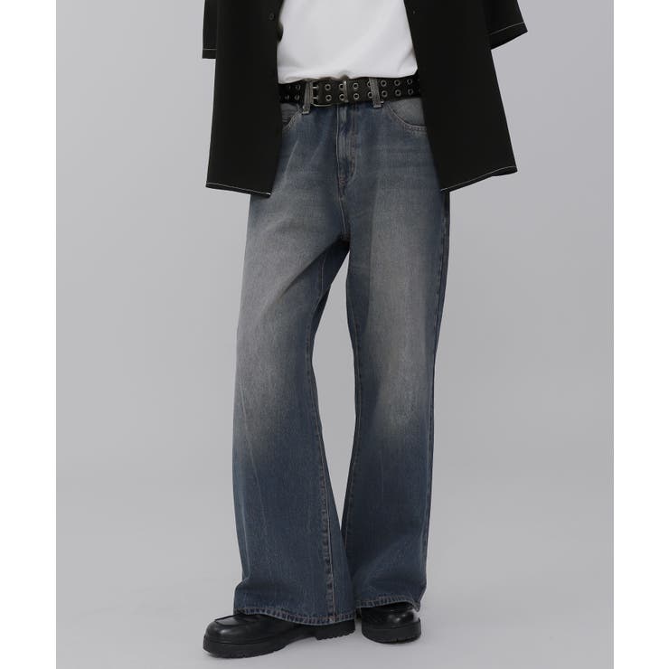 デニム中濃加工色 | フレアデニムパンツ | WEGO【MEN】