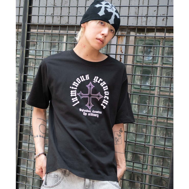 柄2 | ラインストーンルーズネックT(SS) | WEGO【MEN】