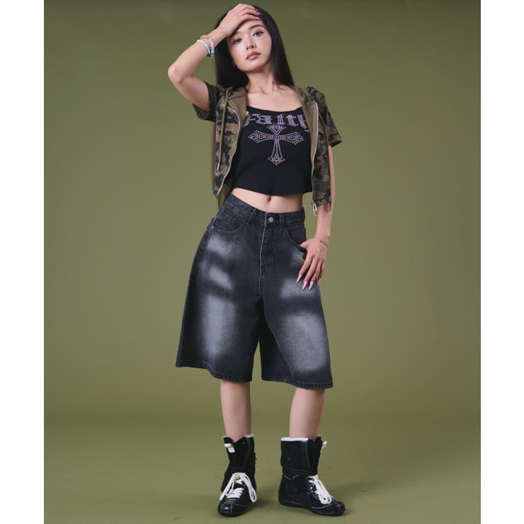 クロスロゴラインストーンキャミ | WEGO【WOMEN】 | 詳細画像3 