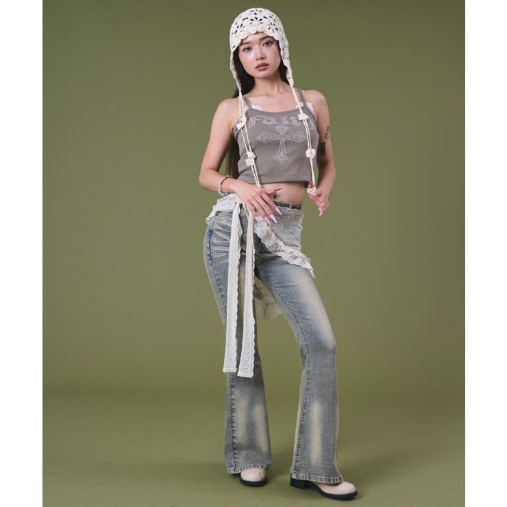 クロスロゴラインストーンキャミ | WEGO【WOMEN】 | 詳細画像7 