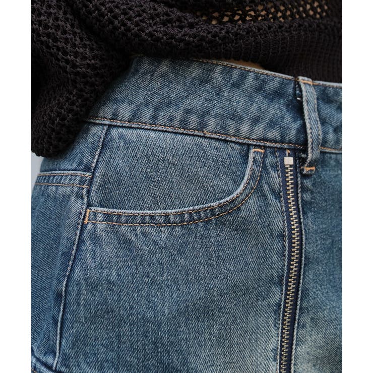 ジップカーゴデニムスカパン | WEGO【WOMEN】 | 詳細画像4 
