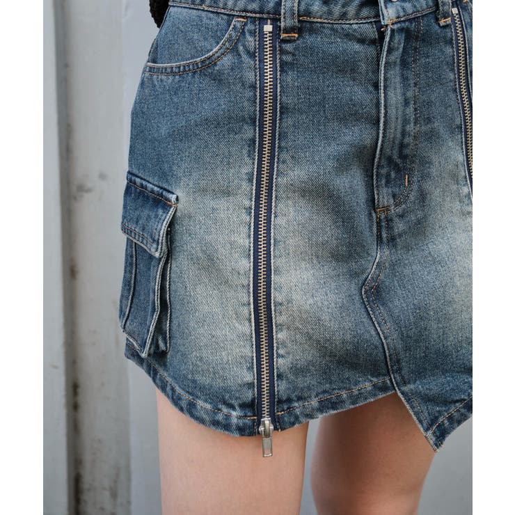 ジップカーゴデニムスカパン | WEGO【WOMEN】 | 詳細画像5 