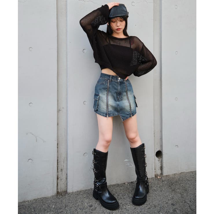 ジップカーゴデニムスカパン | WEGO【WOMEN】 | 詳細画像10 