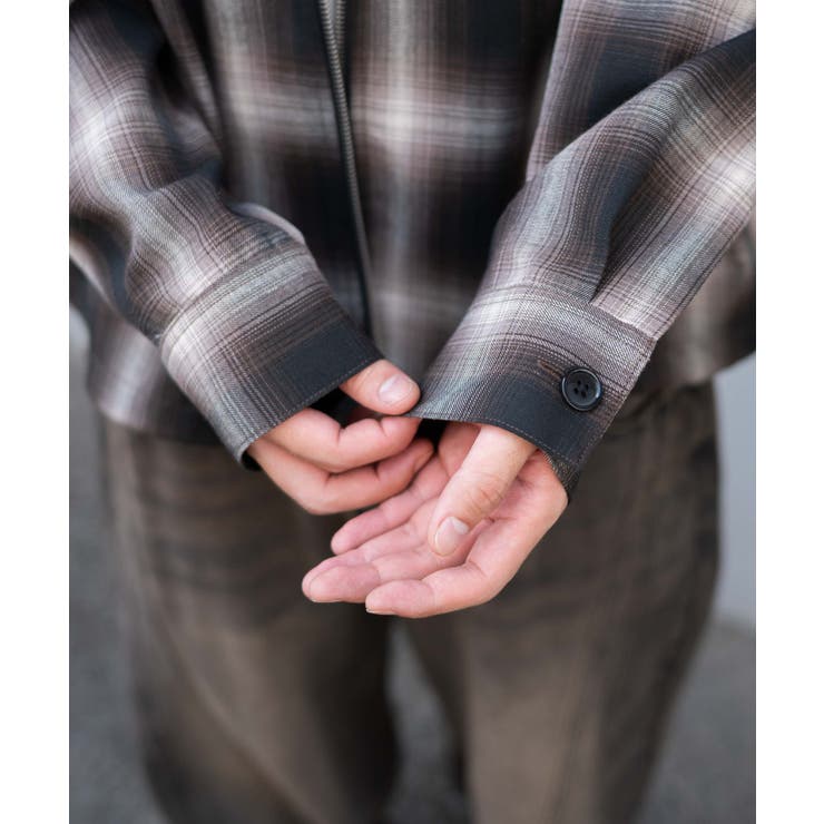 オンブレチェックシャツジャケット | WEGO【MEN】 | 詳細画像7 