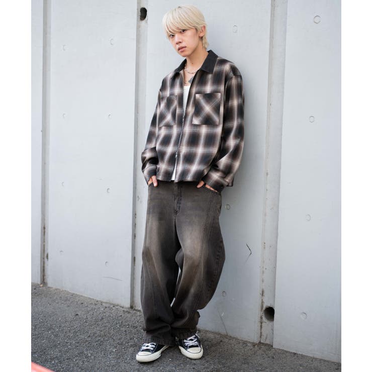 オンブレチェックシャツジャケット | WEGO【MEN】 | 詳細画像14 
