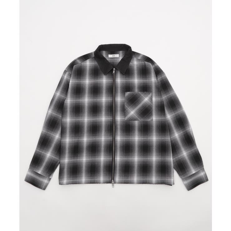 オンブレチェックシャツジャケット[品番：WG010095819]｜WEGO