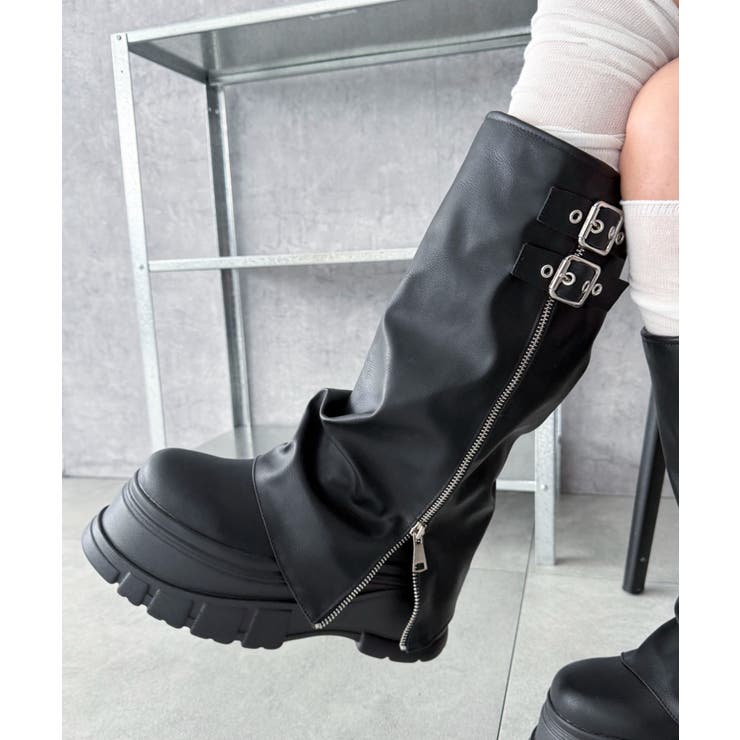 厚底カバーロングブーツ | WEGO【WOMEN】 | 詳細画像8 