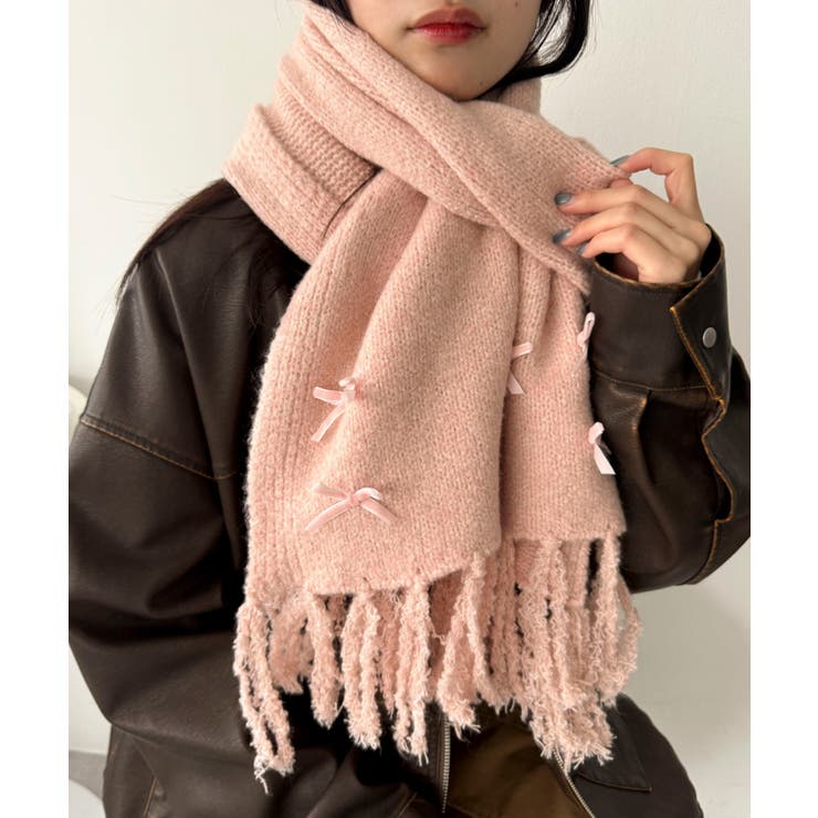 ベロアリボンニットストール | WEGO【MEN】 | 詳細画像1 