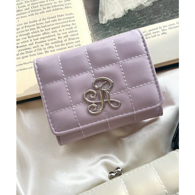 ライトパープル | イニシャルパーツキルティングガマ口ウォレット | WEGO【WOMEN】