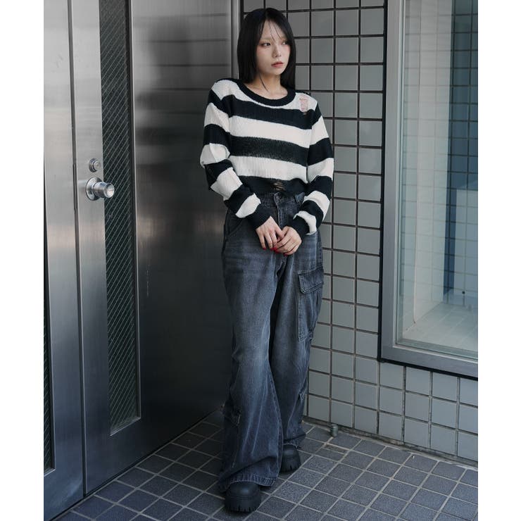 モヘアタッチダメージショートニット | WEGO【WOMEN】 | 詳細画像4 