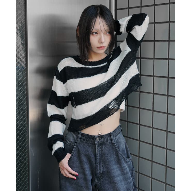 モヘアタッチダメージショートニット | WEGO【WOMEN】 | 詳細画像18 