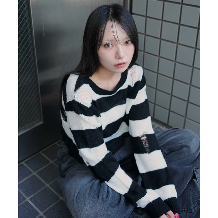 モヘアタッチダメージショートニット | WEGO【WOMEN】 | 詳細画像19 