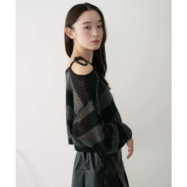 モヘアタッチ2WAYワンショルニット | WEGO【WOMEN】 | 詳細画像16 