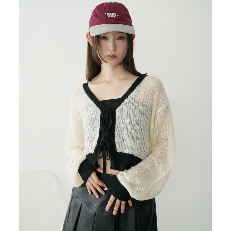 モヘアタッチ2WAYリボンカーデ | WEGO【WOMEN】 | 詳細画像8 