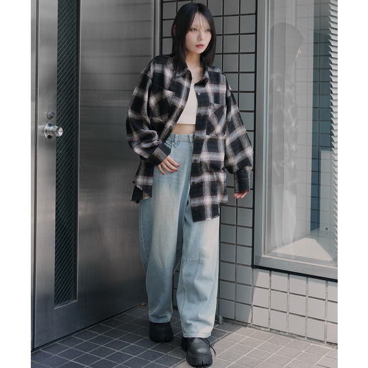 チェックBIGネルシャツ | WEGO【WOMEN】 | 詳細画像2 