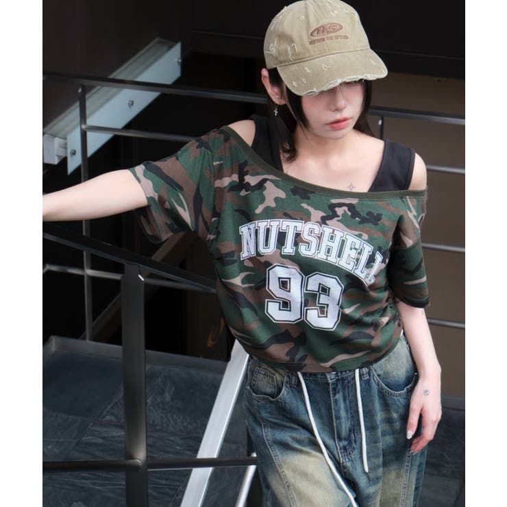 柄1 | ドッキングドロストショートT | WEGO【WOMEN】