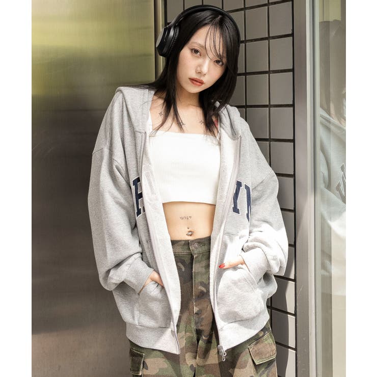 smyeon グラフィックシアーパーカー グラフィックBIGZIPパーカー[品番：WG010095922]｜WEGO【WOMEN