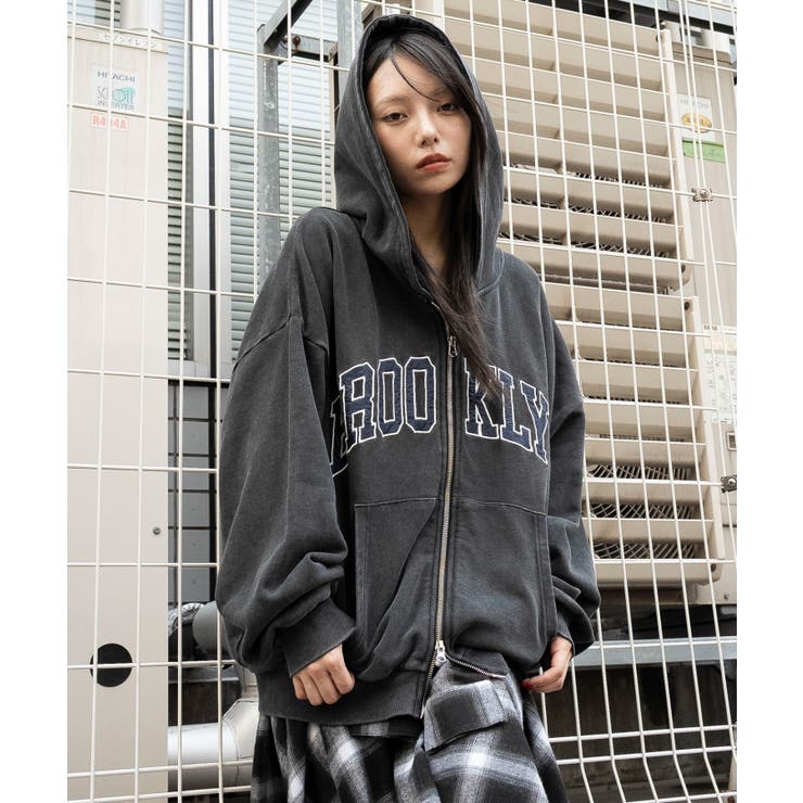 スミクロ | グラフィックBIGZIPパーカー | WEGO【WOMEN】