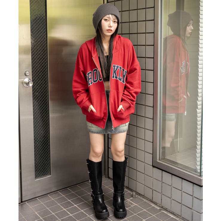 グラフィックBIGZIPパーカー | WEGO【WOMEN】 | 詳細画像4 