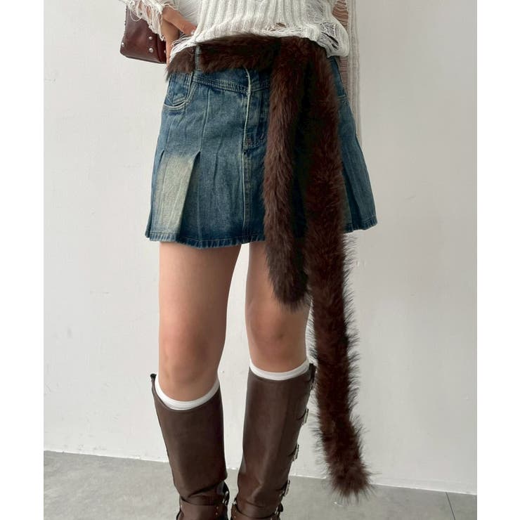 ダークブラウン | Lファーベルト | WEGO【WOMEN】