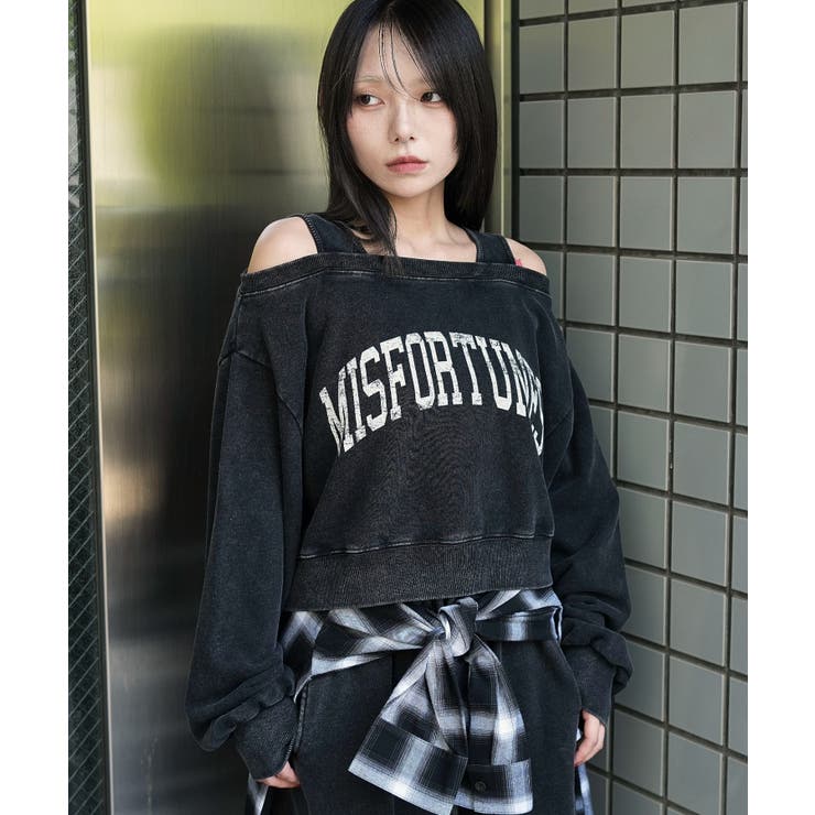 柄3 | ドッキングオフショルショートスウェット | WEGO【WOMEN】