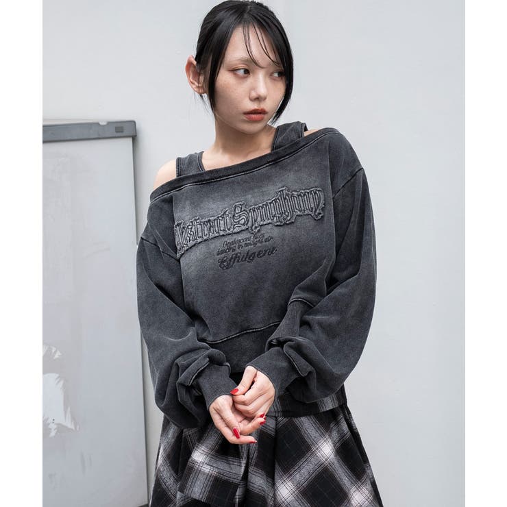 柄4 | ドッキングオフショルショートスウェット | WEGO【WOMEN】