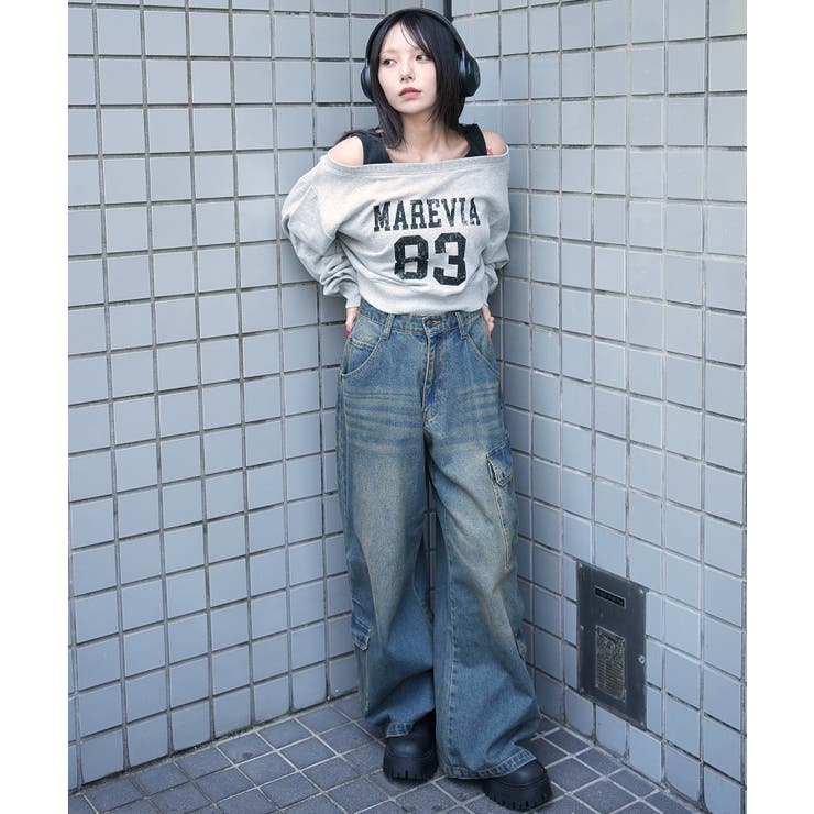 ドッキングオフショルショートスウェット | WEGO【WOMEN】 | 詳細画像3 