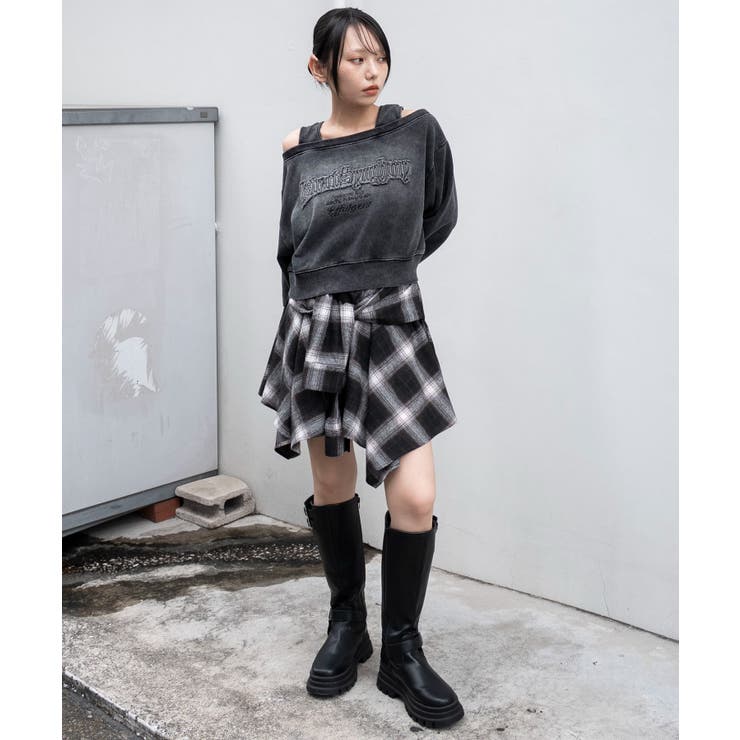 ドッキングオフショルショートスウェット | WEGO【WOMEN】 | 詳細画像5 