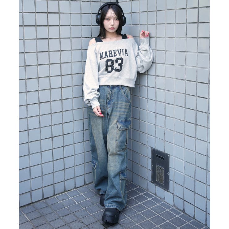 ドッキングオフショルショートスウェット | WEGO【WOMEN】 | 詳細画像15 