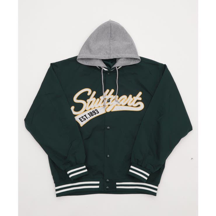 ダークグリーン | 2WAYフードワッペンスタジャン | WEGO【MEN】