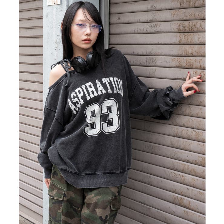 柄1 | 2WAYグラフィックワンショルBIGスウェット | WEGO【WOMEN】