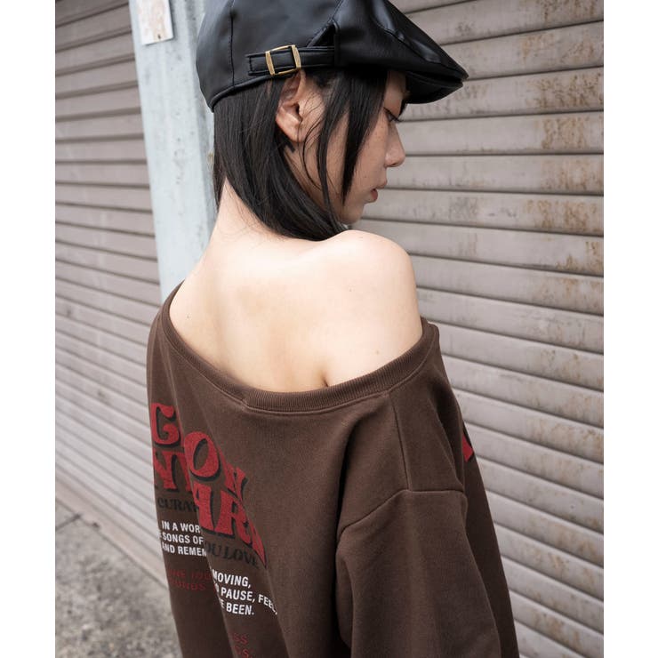 2WAYグラフィックワンショルBIGスウェット | WEGO【WOMEN】 | 詳細画像32 