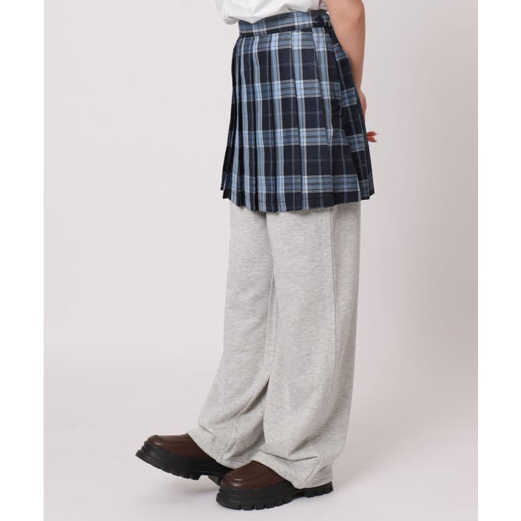 杢グレー | イージーストレートスウェットパンツ | WEGO【WOMEN】