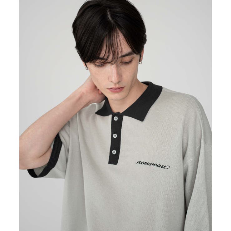 ライトグレー | ワンポイントニットポロシャツ(SS) | WEGO【MEN】