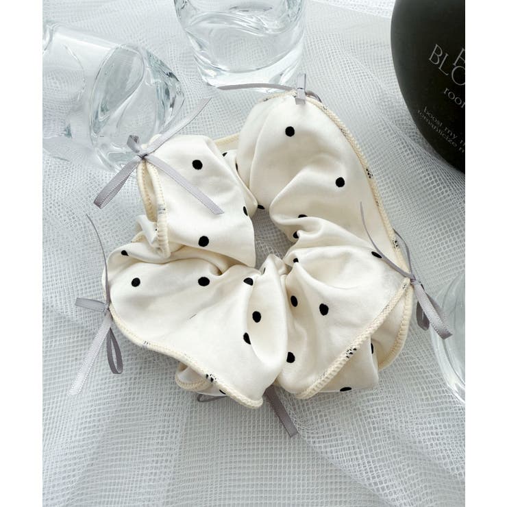 オフホワイト | Lリボンドットシュシュ | WEGO【WOMEN】