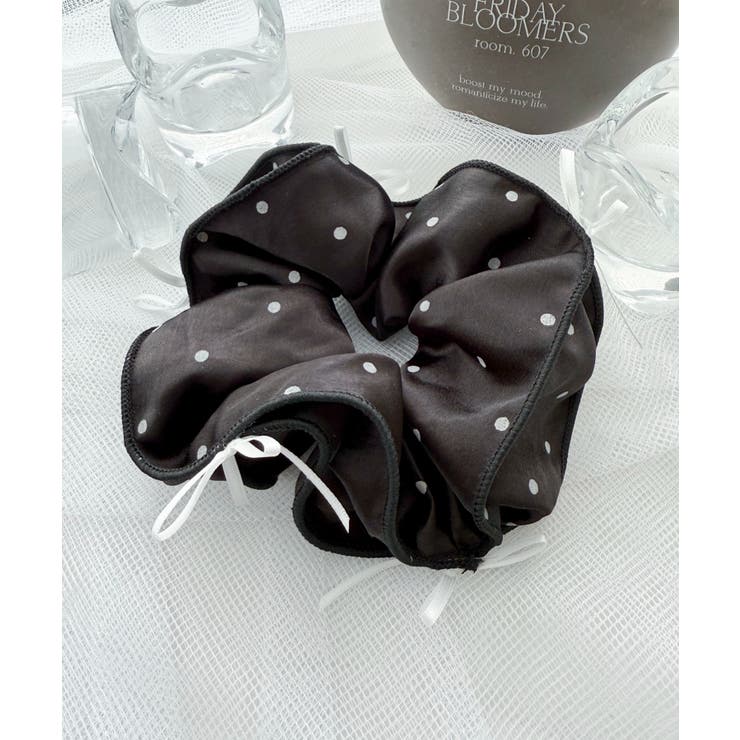 ブラック | Lリボンドットシュシュ | WEGO【WOMEN】