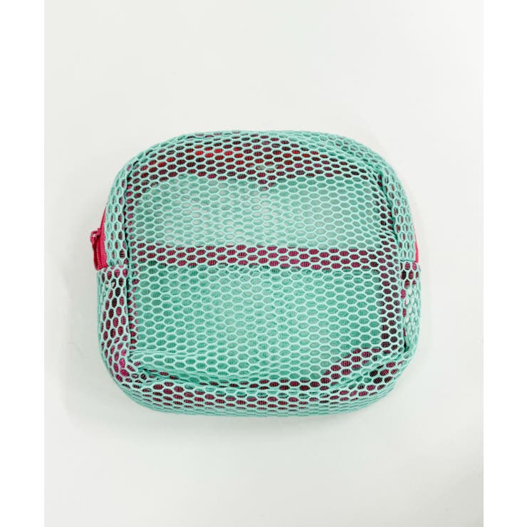 グリーンその他 | メッシュ配色スクエアポーチ | WEGO【WOMEN】