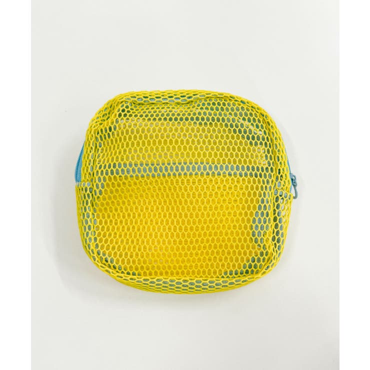 イエロー | メッシュ配色スクエアポーチ | WEGO【WOMEN】