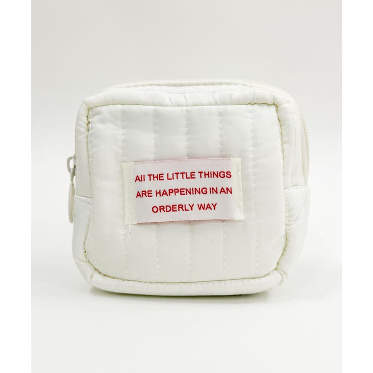 オフホワイト | キルティングスクエアポーチ | WEGO【WOMEN】